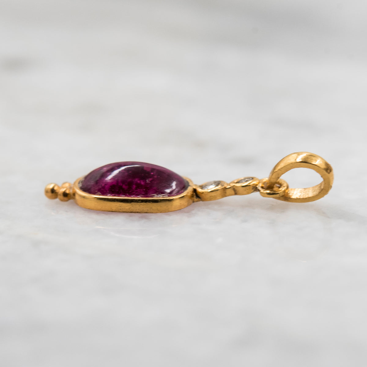 14 Karat Gold | Pink Tourmaline & Diamond Pendant Collection