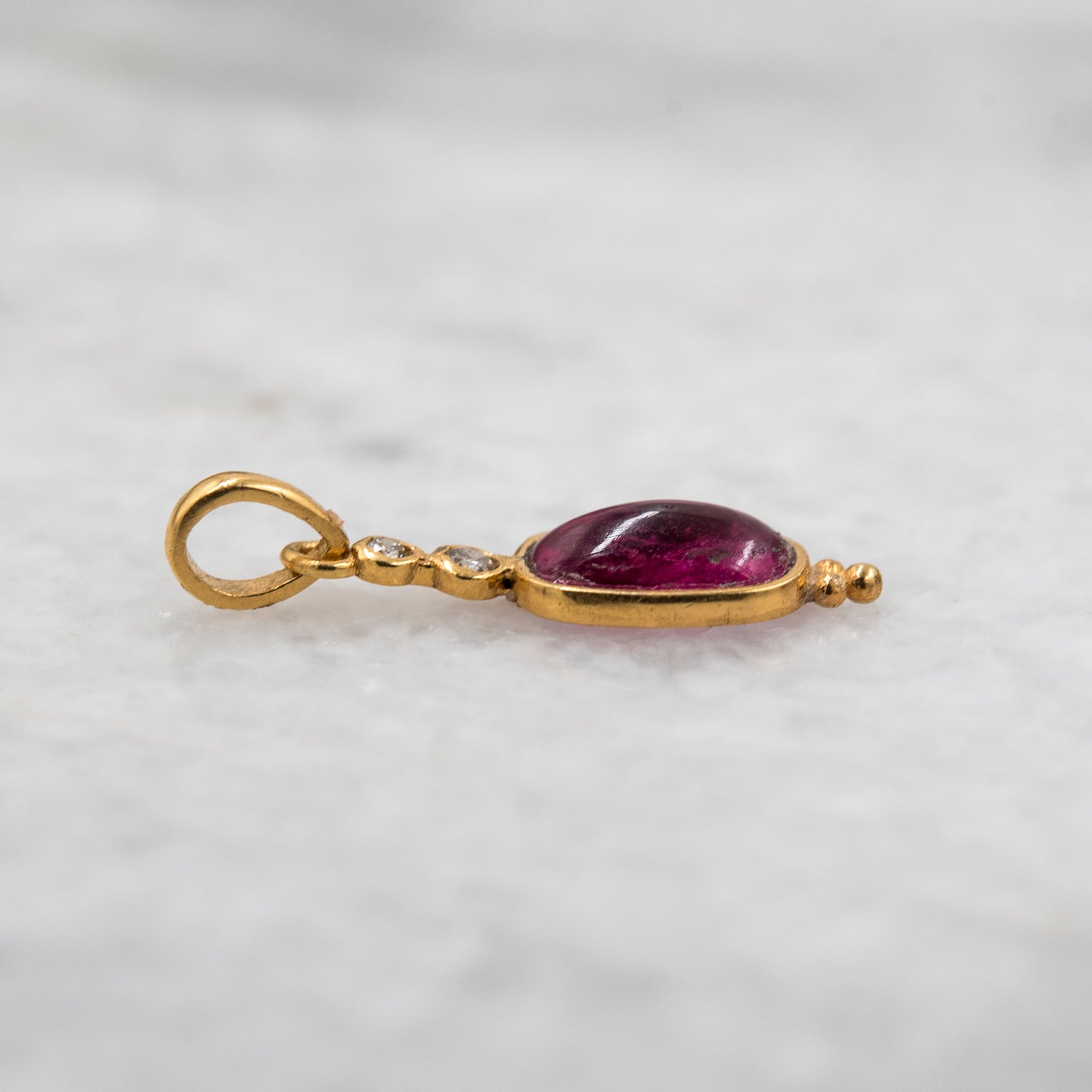14 Karat Gold | Pink Tourmaline & Diamond Pendant Collection