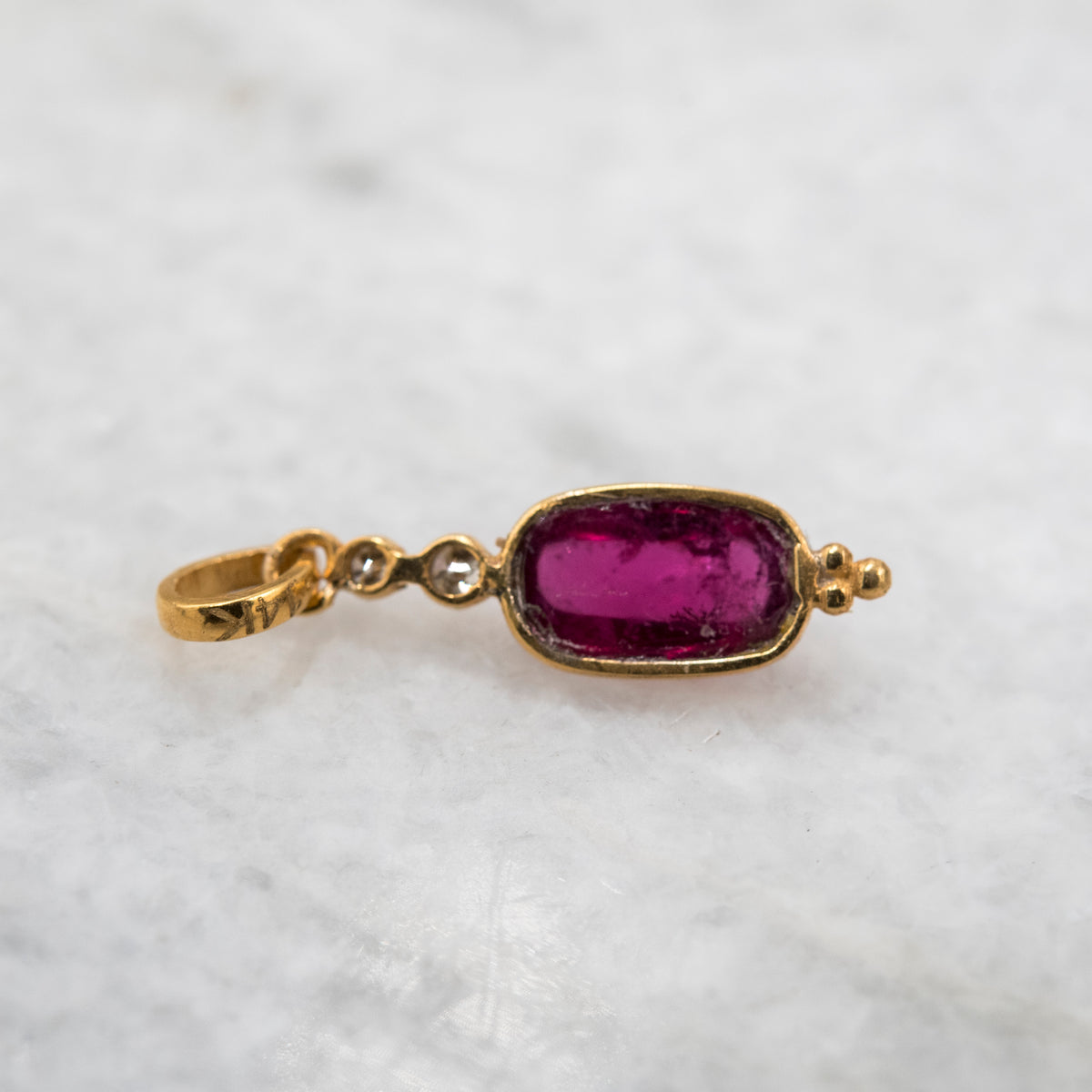 14 Karat Gold | Pink Tourmaline & Diamond Pendant Collection