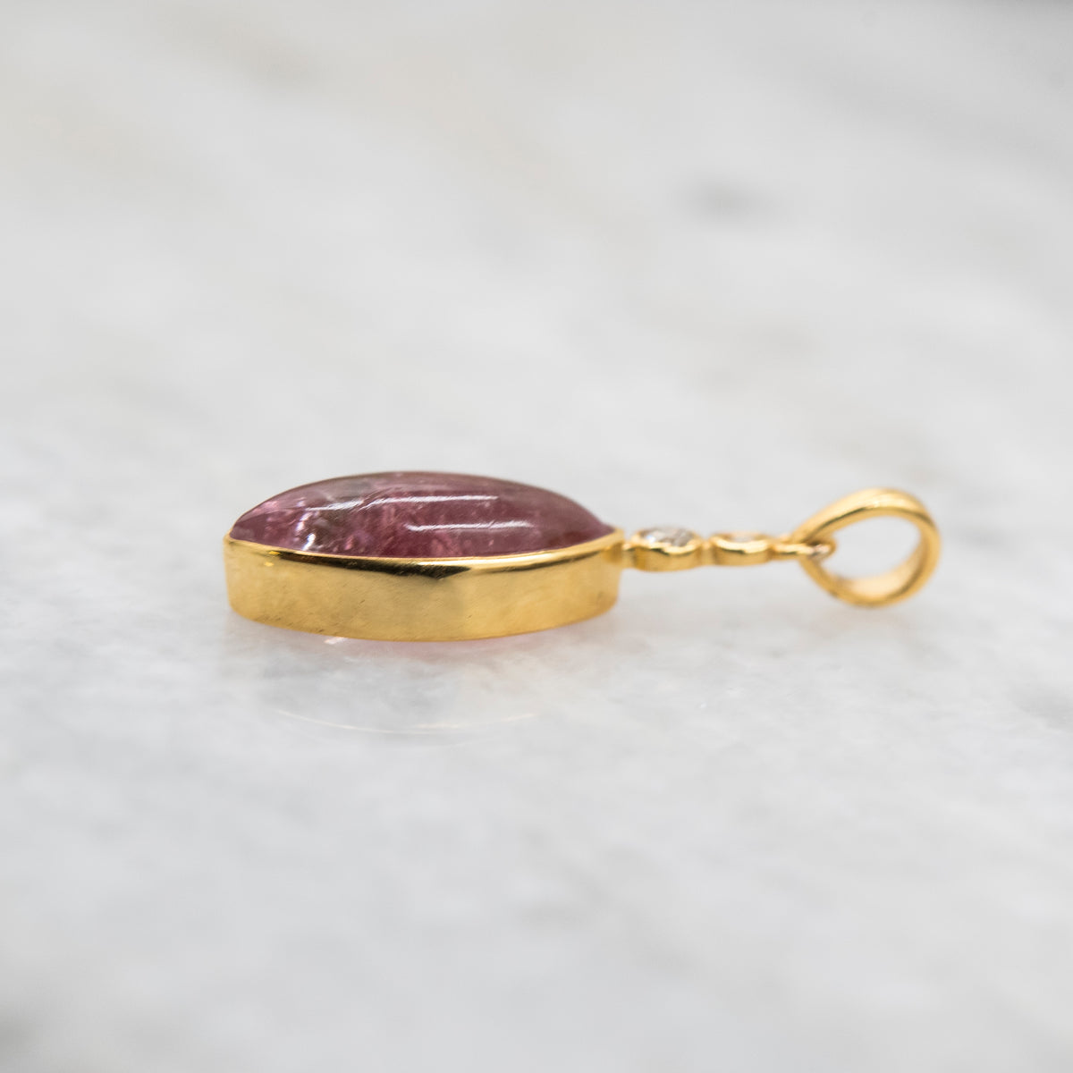 14 Karat Gold | Pink Tourmaline & Diamond Pendant Collection