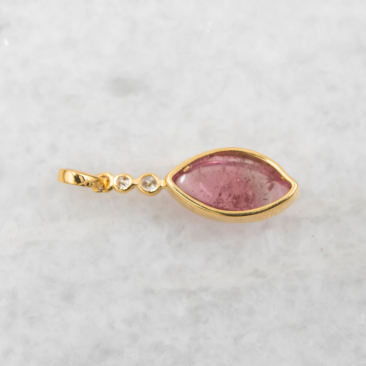 14 Karat Gold | Pink Tourmaline & Diamond Pendant Collection