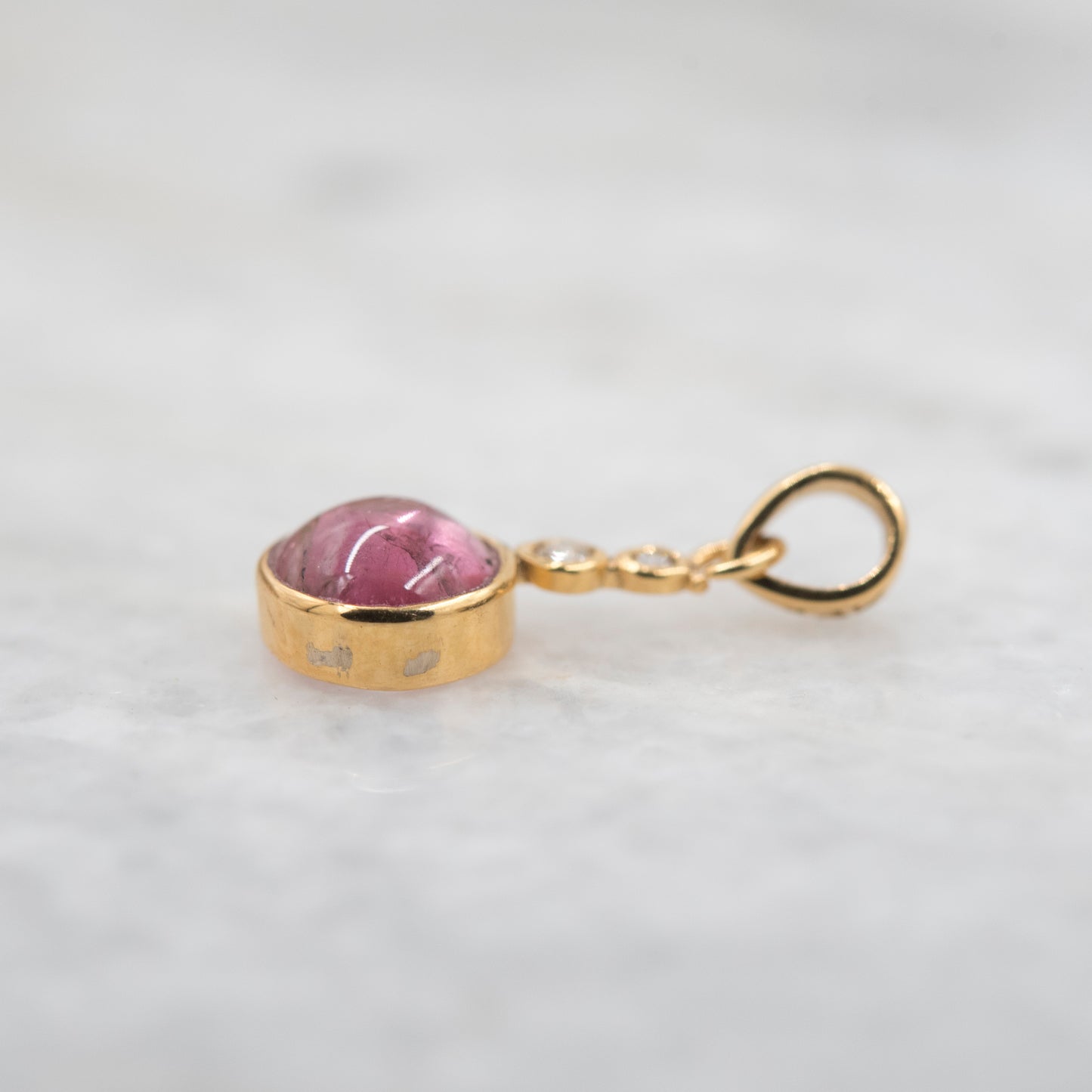 14 Karat Gold | Pink Tourmaline & Diamond Pendant Collection