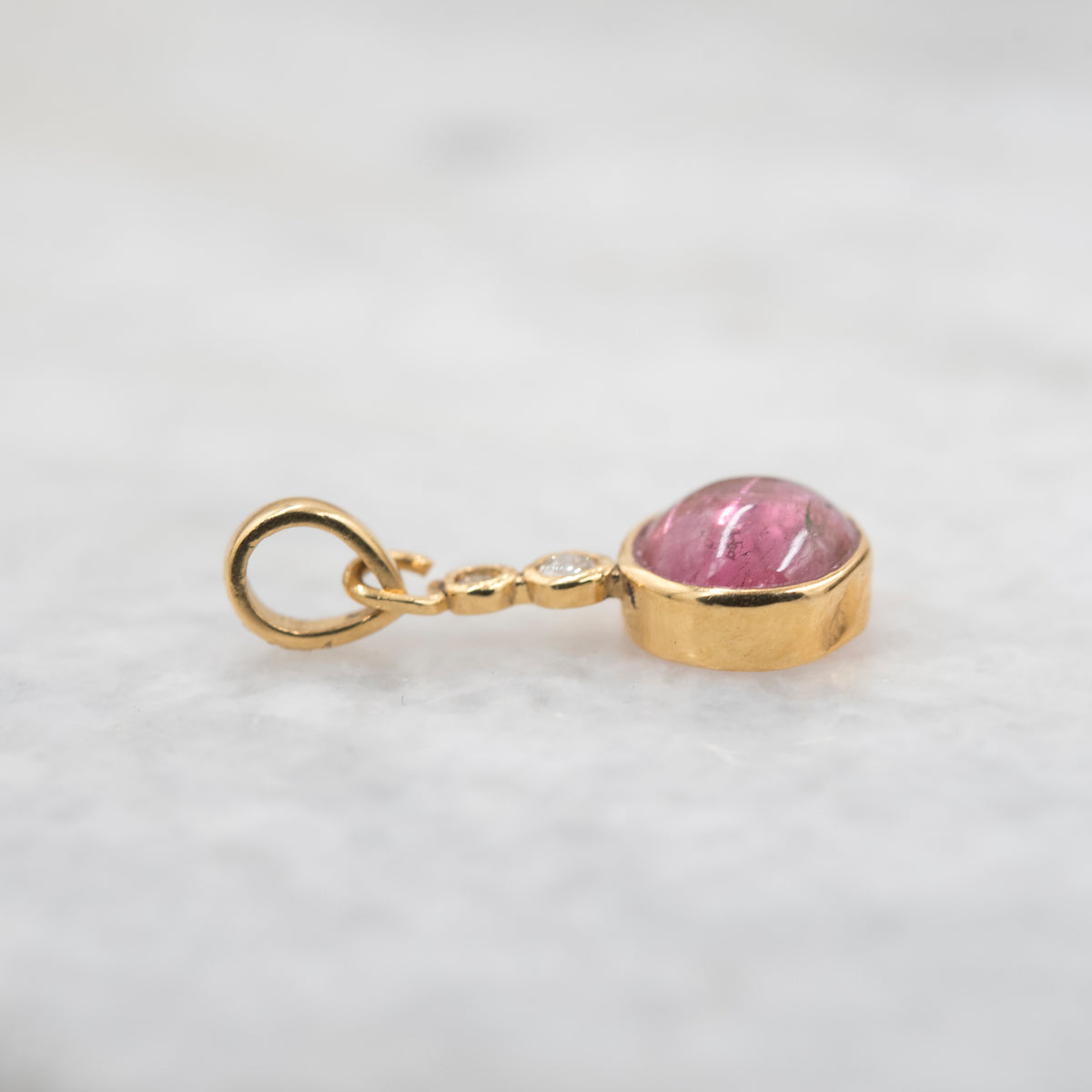 14 Karat Gold | Pink Tourmaline & Diamond Pendant Collection