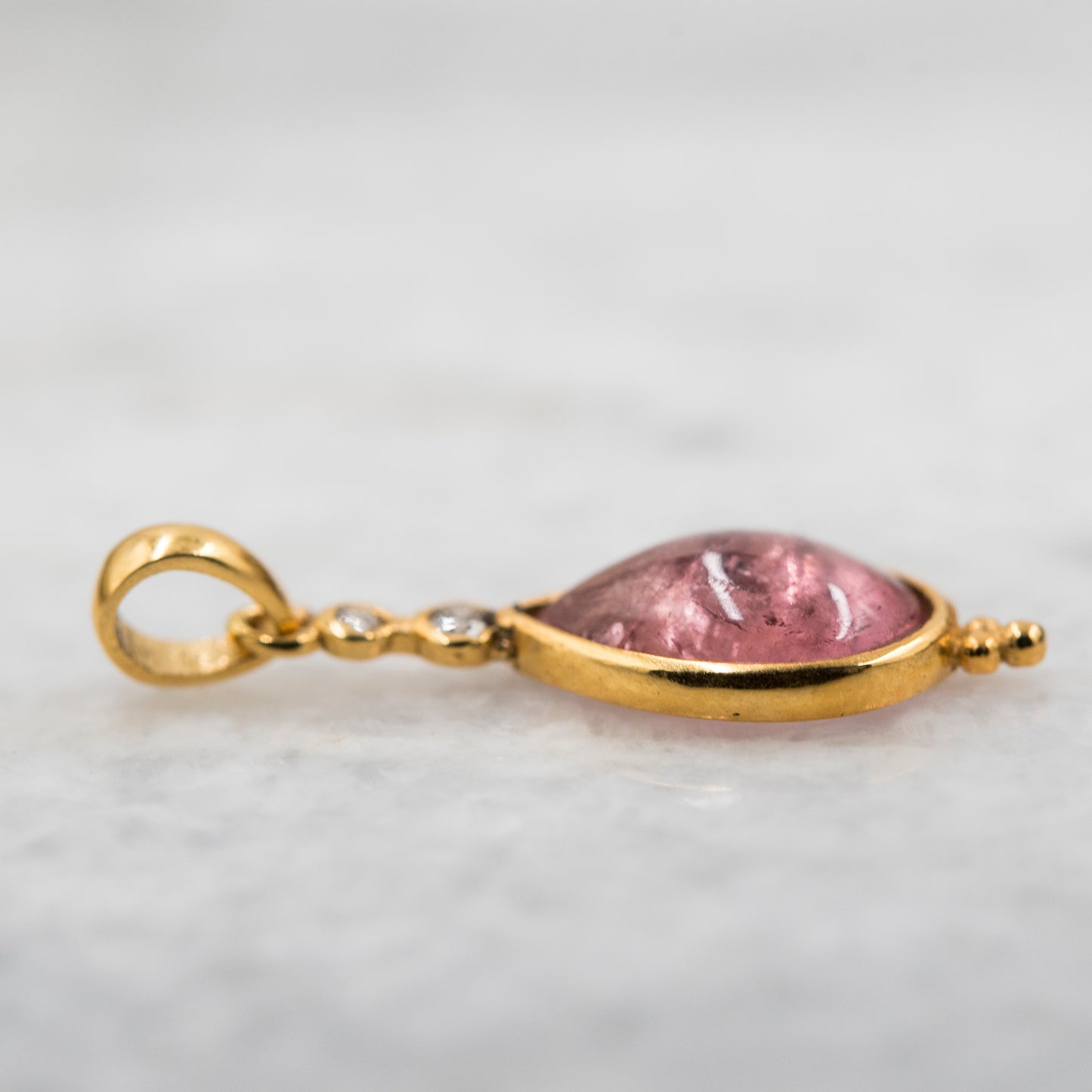 14 Karat Gold | Pink Tourmaline & Diamond Pendant Collection