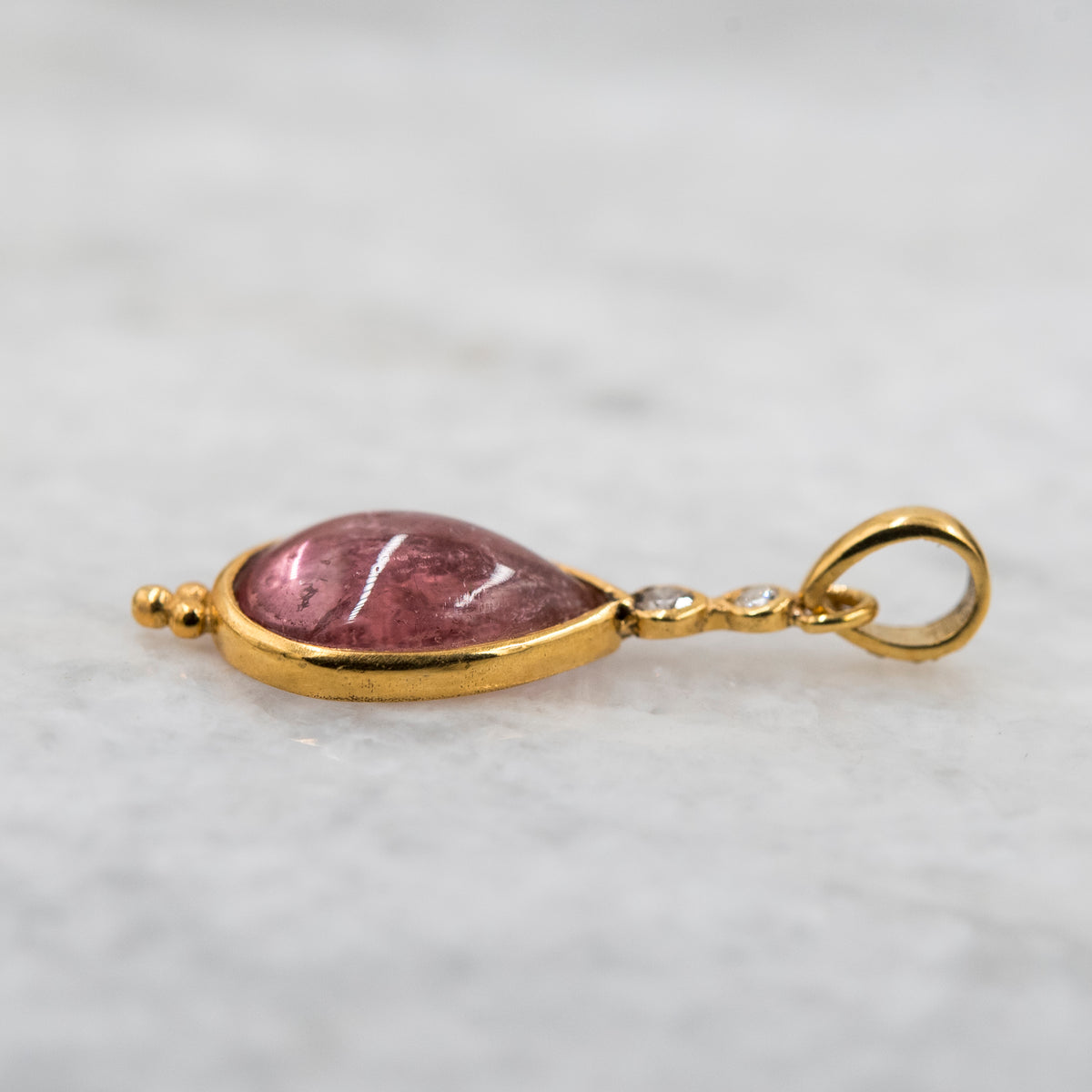 14 Karat Gold | Pink Tourmaline & Diamond Pendant Collection
