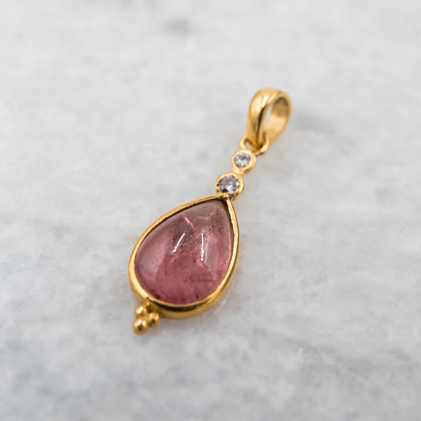 14 Karat Gold | Pink Tourmaline & Diamond Pendant Collection