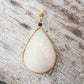 14 Karat Gold | XXL Ethiopian Opal Teardrop w/ Diamond & Ruby Pendant