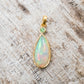 14 Karat Gold | Ethiopian Opal faceted Emerald Pendant