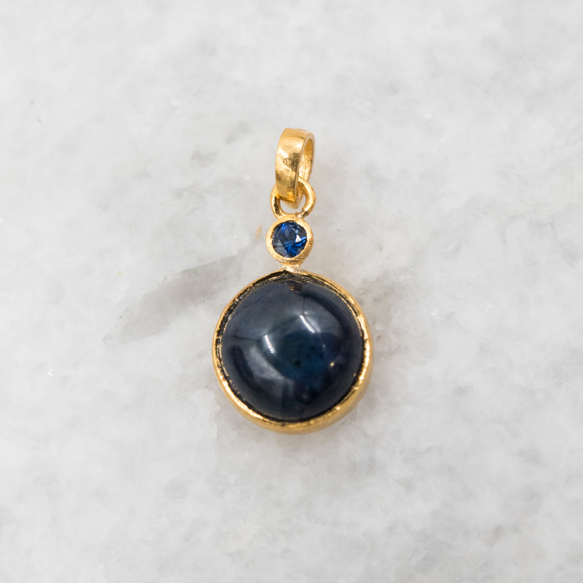 14 Karat Gold | Star Sapphire & Diamond Pendant Collection