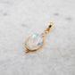 14 Karat Gold | Rainbow Moonstone & Diamond Pendants