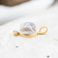 14 Karat Gold | Rainbow Moonstone & Emerald Pendant