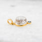 14 Karat Gold | Rainbow Moonstone & Emerald Pendant