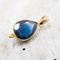 14 Karat Gold | Labradorite & Diamond Pendants