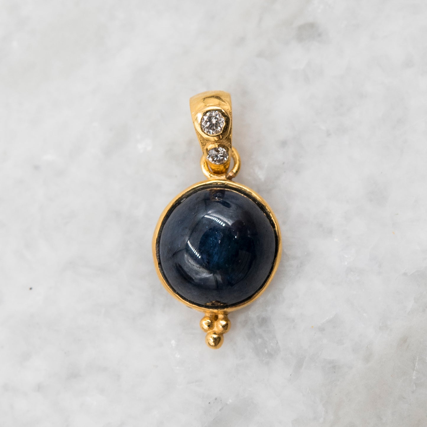14 Karat Gold | Star Sapphire & Diamond Pendant Collection