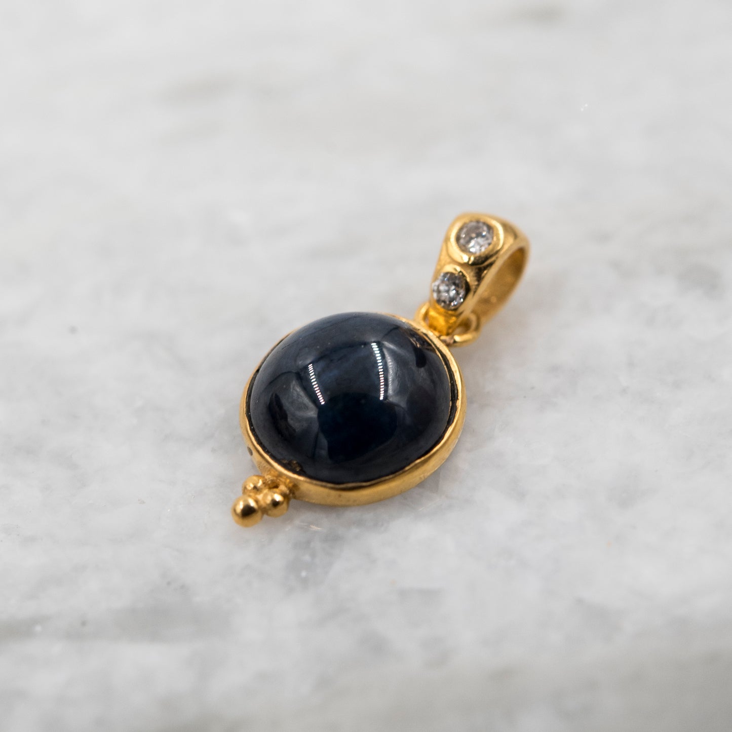14 Karat Gold | Star Sapphire & Diamond Pendant Collection