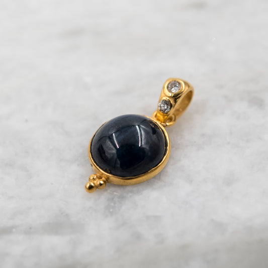 14 Karat Gold | Star Sapphire & Diamond Pendant Collection