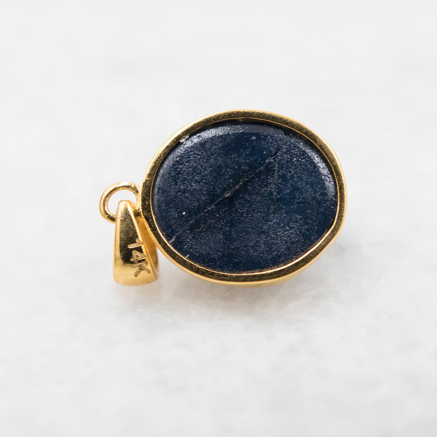 14 Karat Gold | Star Sapphire & Diamond Pendant