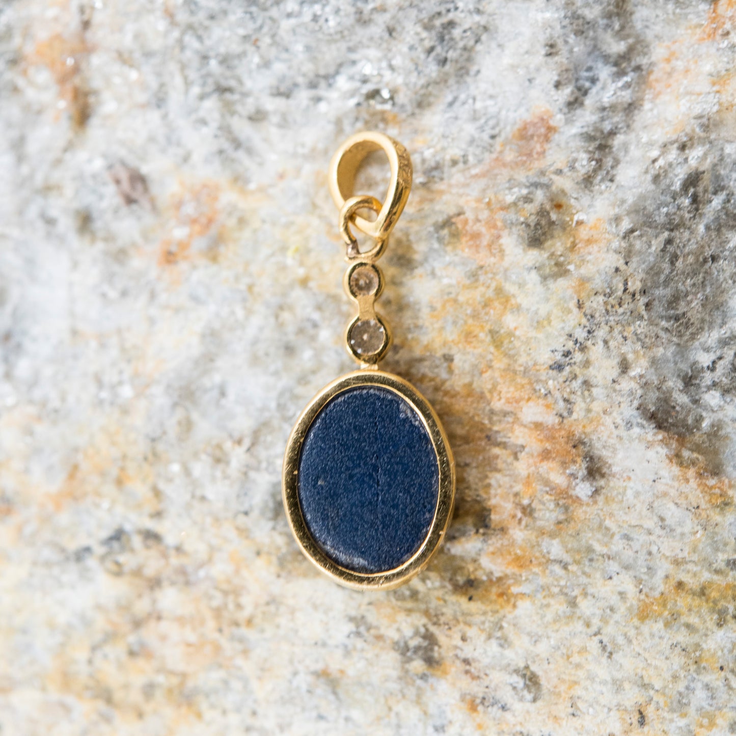 14 Karat Gold | Star Sapphire & Diamond Pendant
