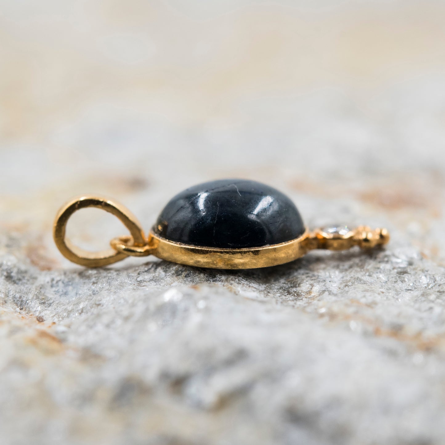 14 Karat Gold | Star Sapphire & Diamond Pendant