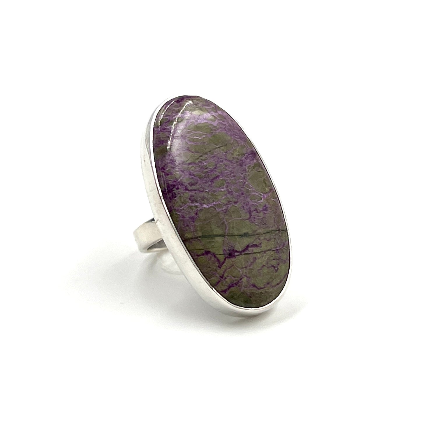 Sterling Silver Stichtite Oval Ring