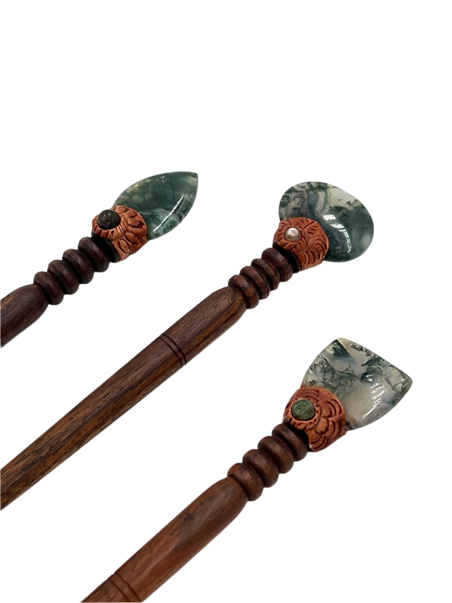 Handmade Gemstone Hair Sticks