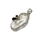 Sterling Silver Pearl & Garnet Pendants