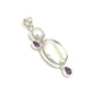 Sterling Silver Pearl & Amethyst Pendants