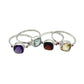 Faceted Square Gemstone Ring