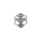 Triple Oval Blue Topaz Ring