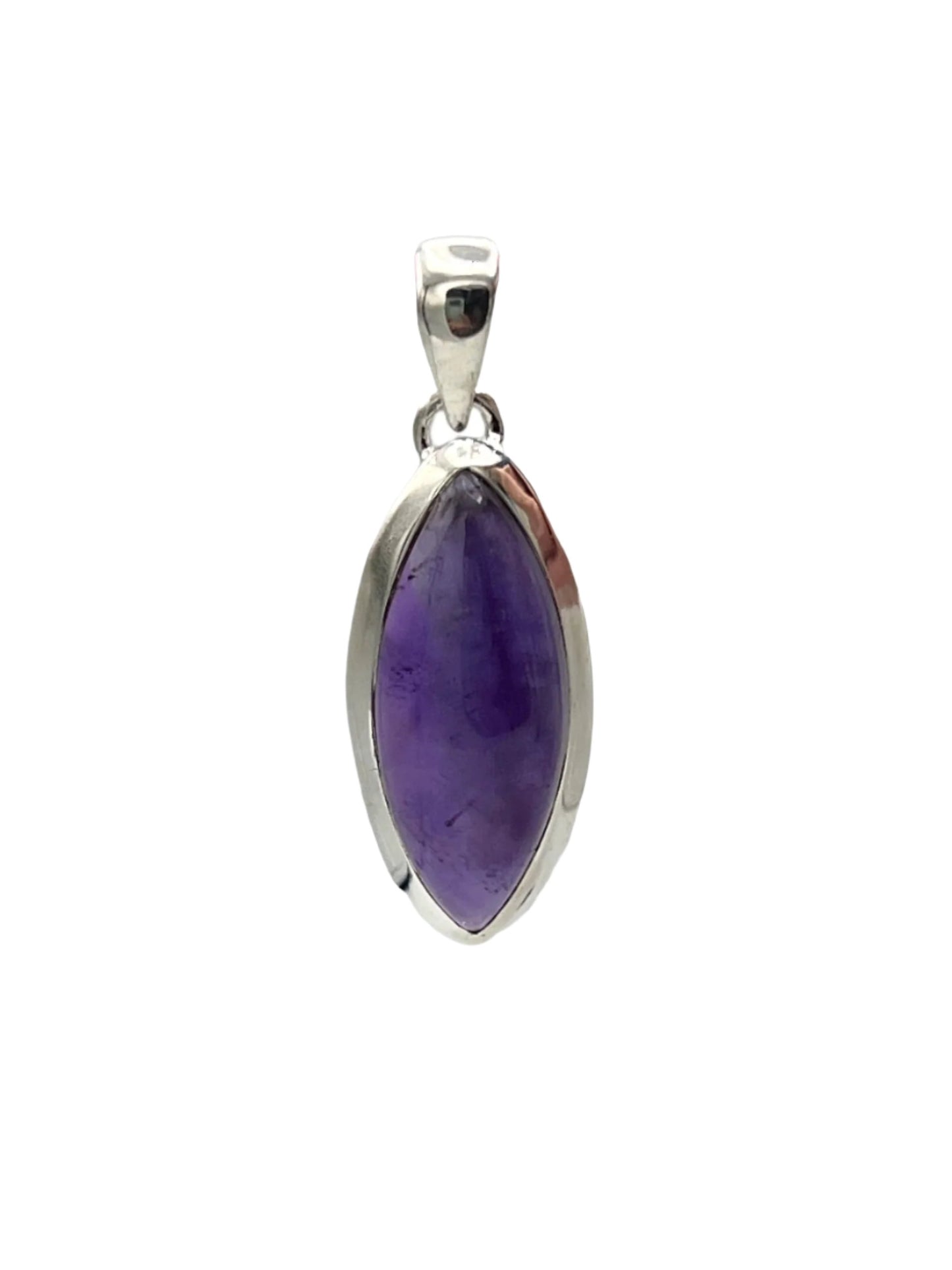 Sterling Silver Marquise Amethyst Pendants