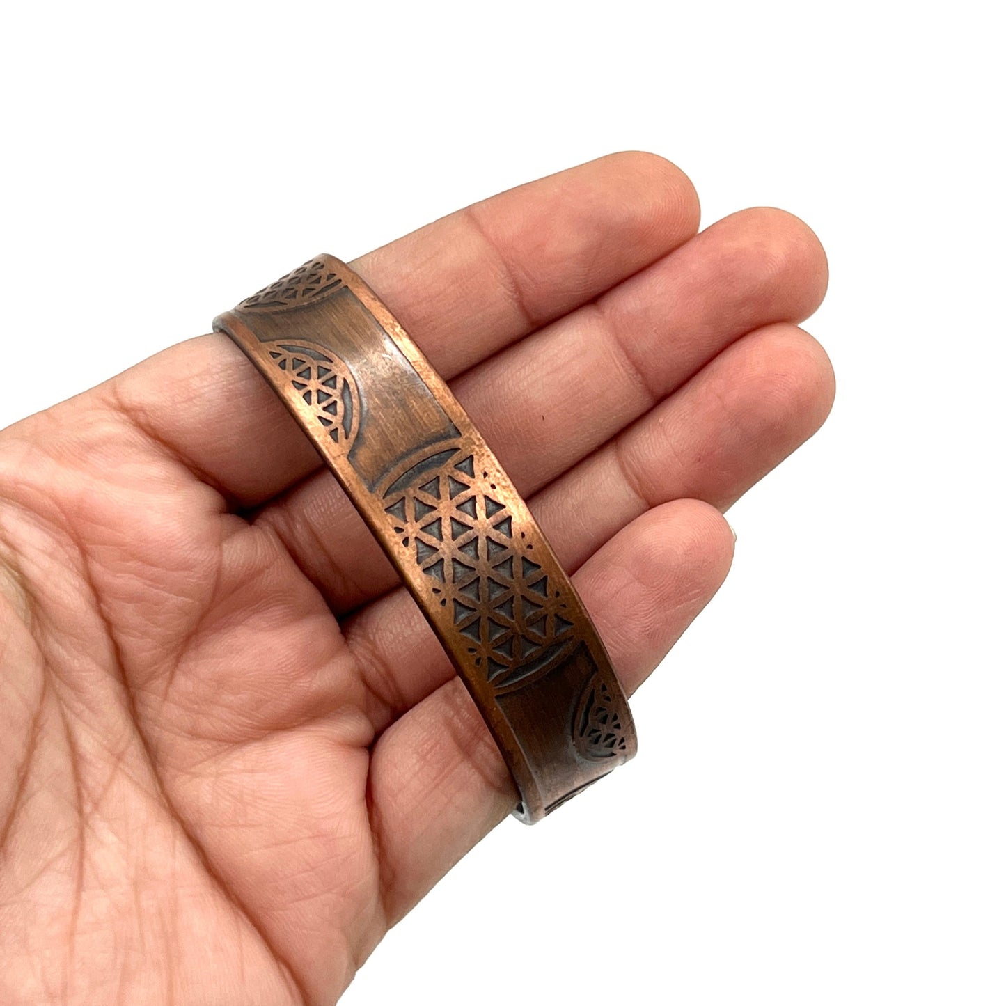 Flower of Life Copper Magnetic Bracelet