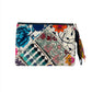 Rectangle Recycled Hand Embroidered Rajasthani Zipper Bag | Tassel