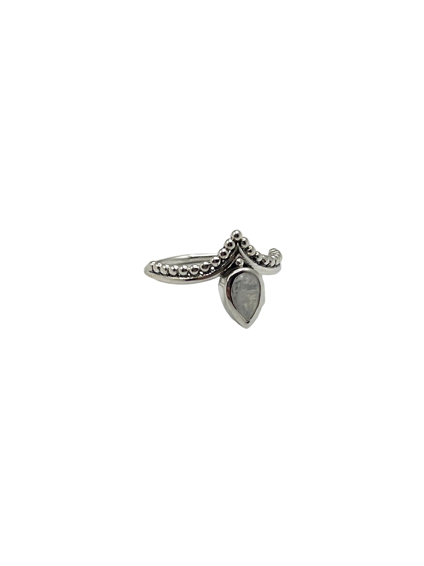 Beaded Teardrop Gemstone Rings