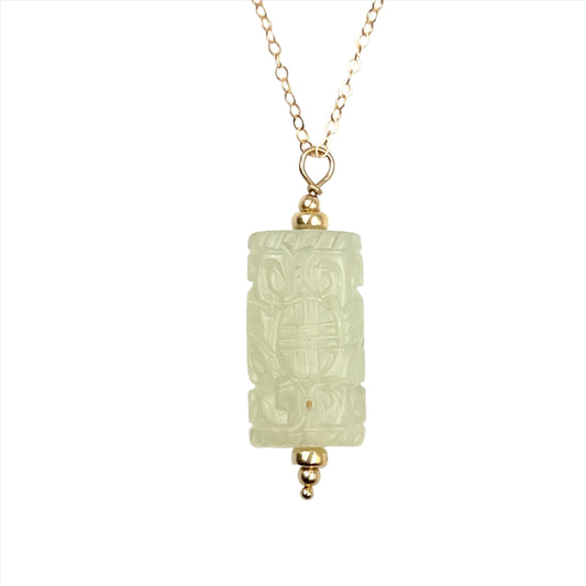 Jade Longevity Gold Filled Necklace