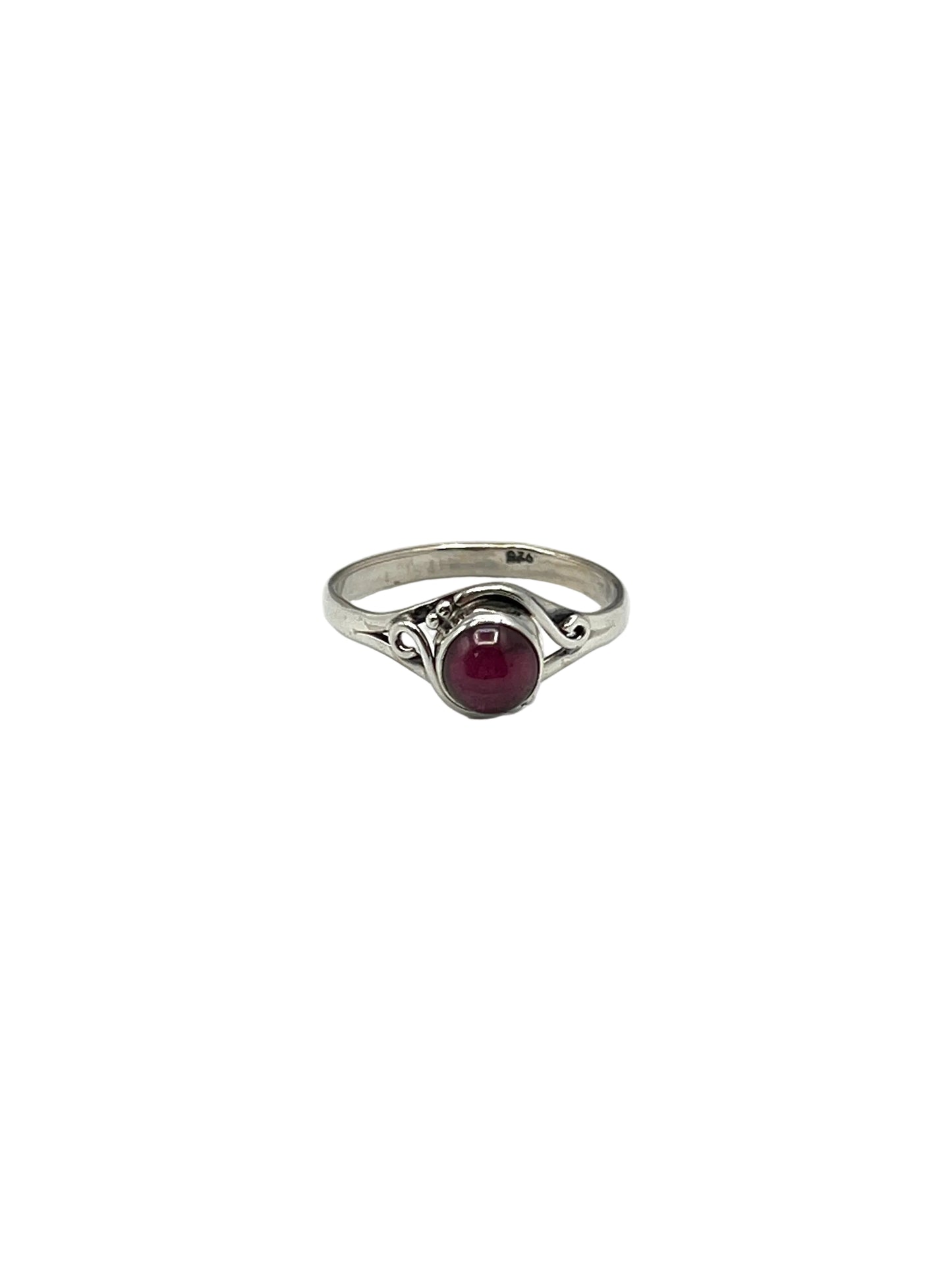 Round Gemstone Swirl Rings