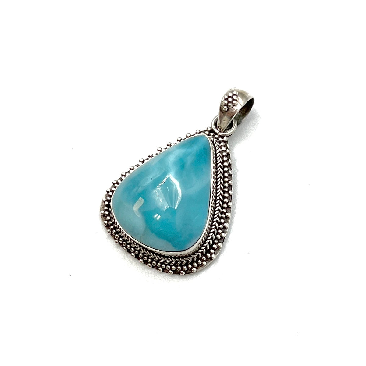 Sterling Silver Larimar Teardrop Pendants