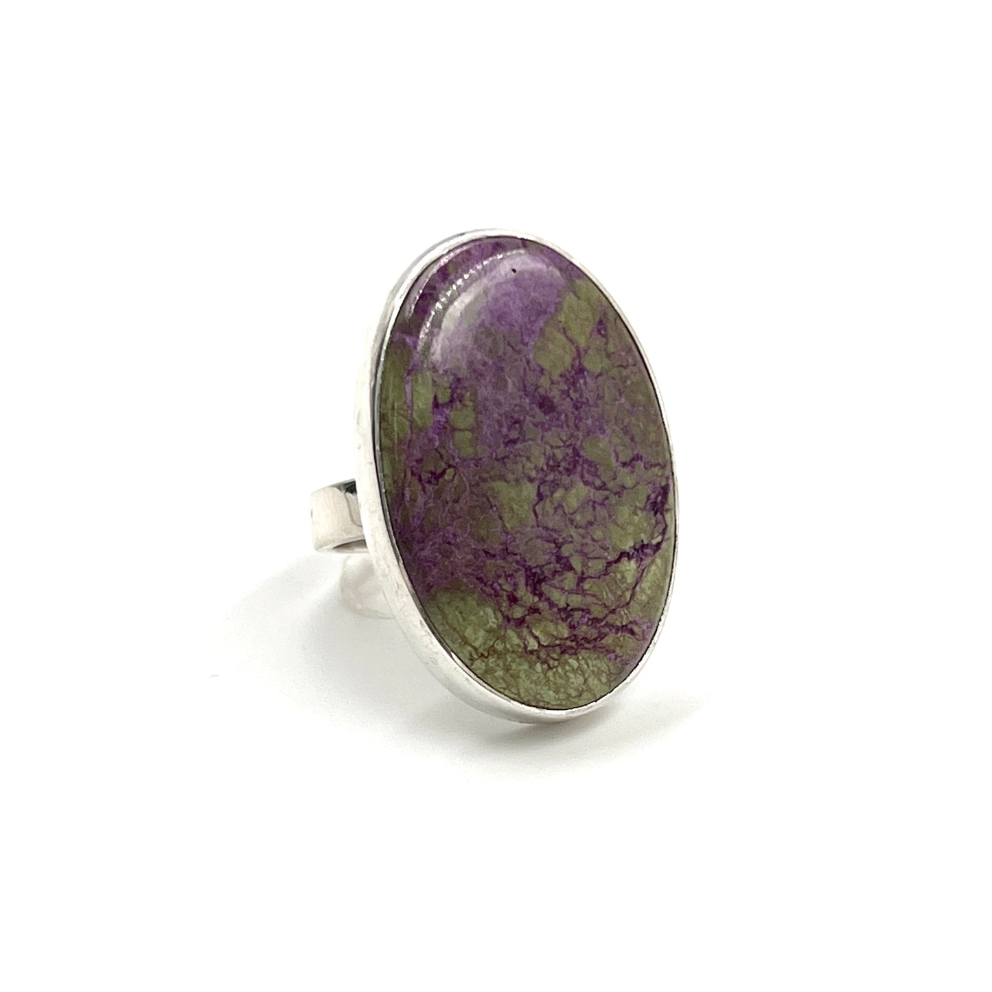 Sterling Silver Stichtite Oval Ring
