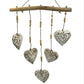 Wood Heart Mobiles