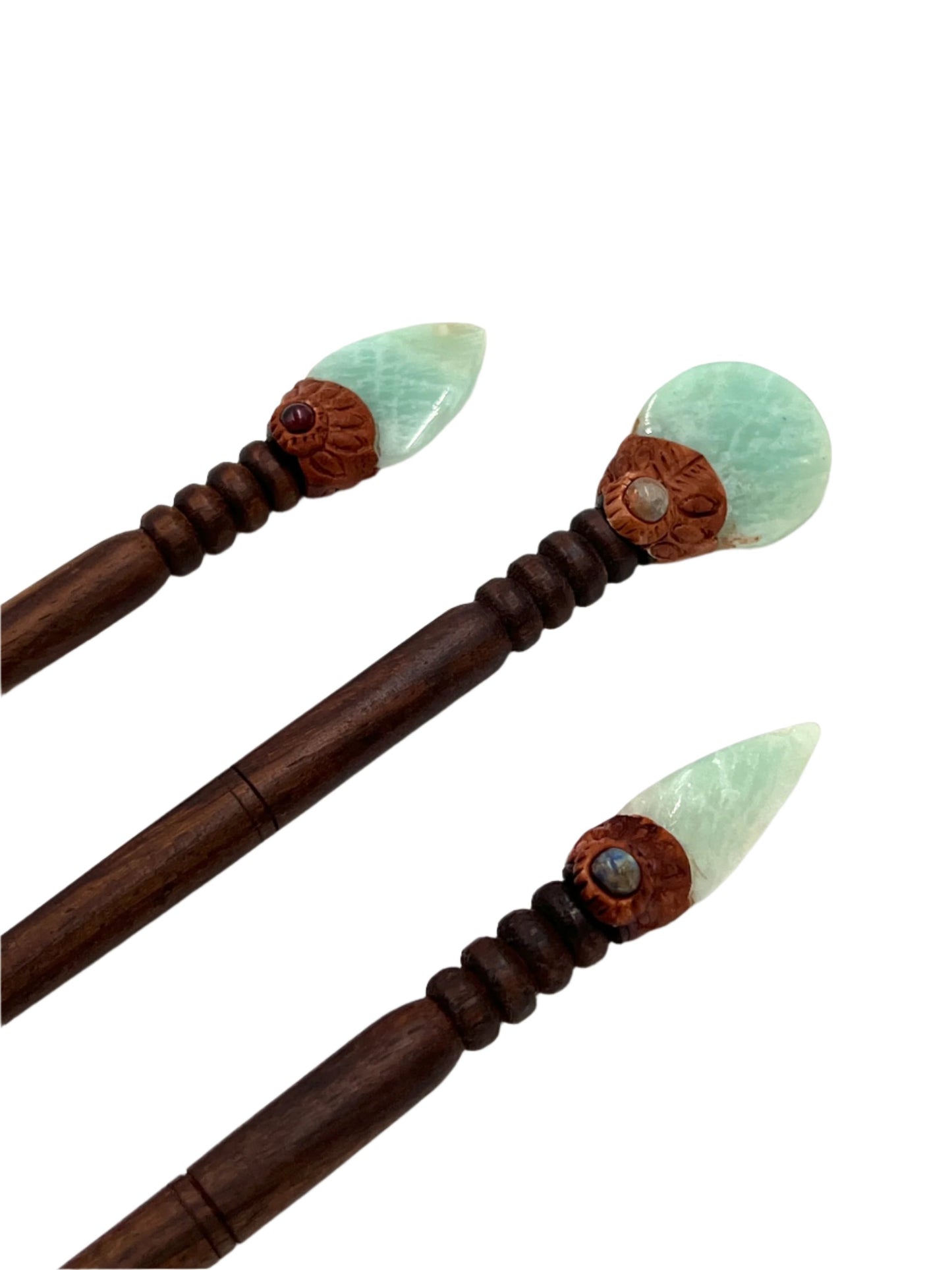 Handmade Gemstone Hair Sticks