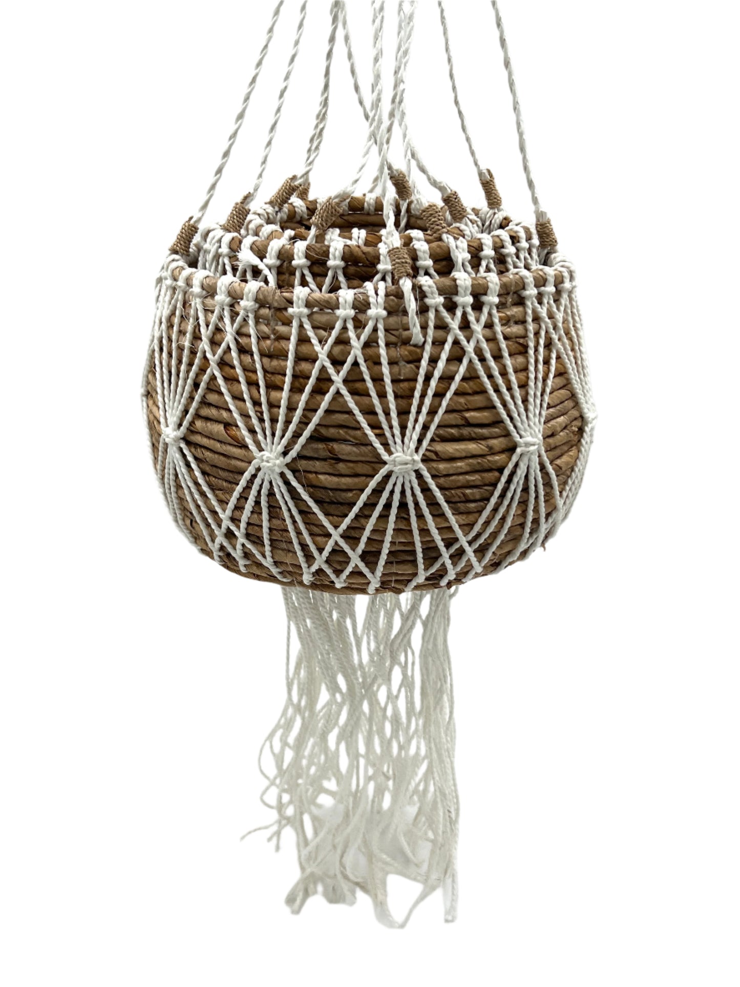 Banana Leaf White Hanging Plant Basket Sets