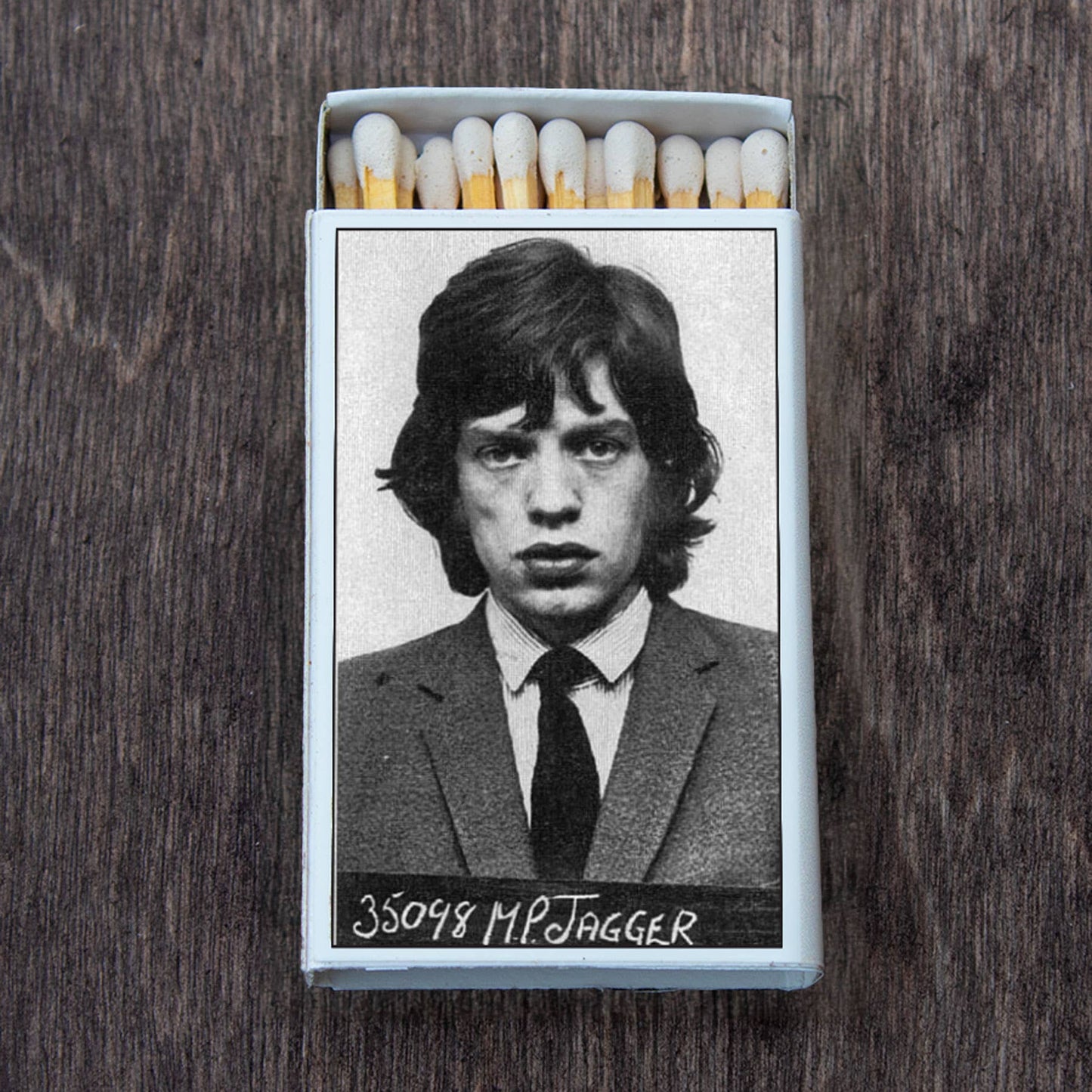 Mick Jagger Mugshot Matchbox • Matches • Candle Acc