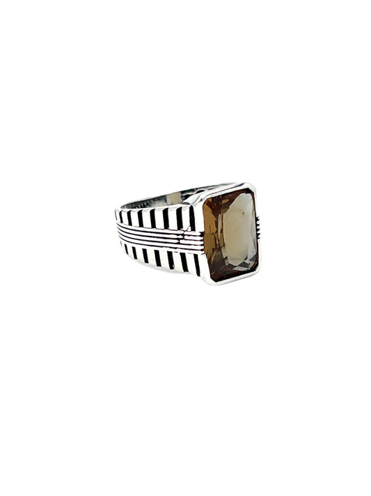 Silver Zultanite Rectangle Ring