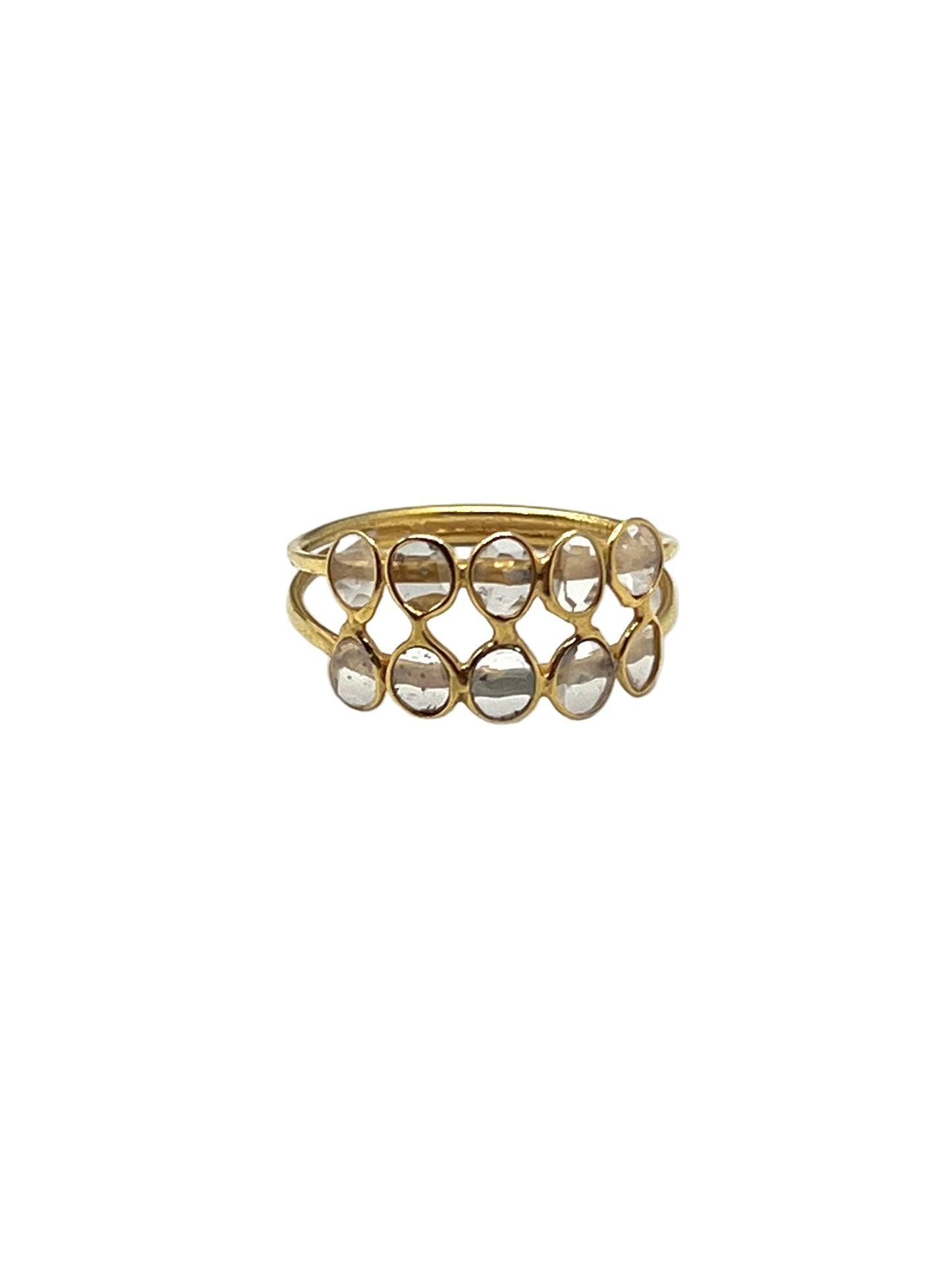 Polki Diamonds Double Band Ring