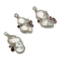 Sterling Silver Pearl & Garnet Pendants
