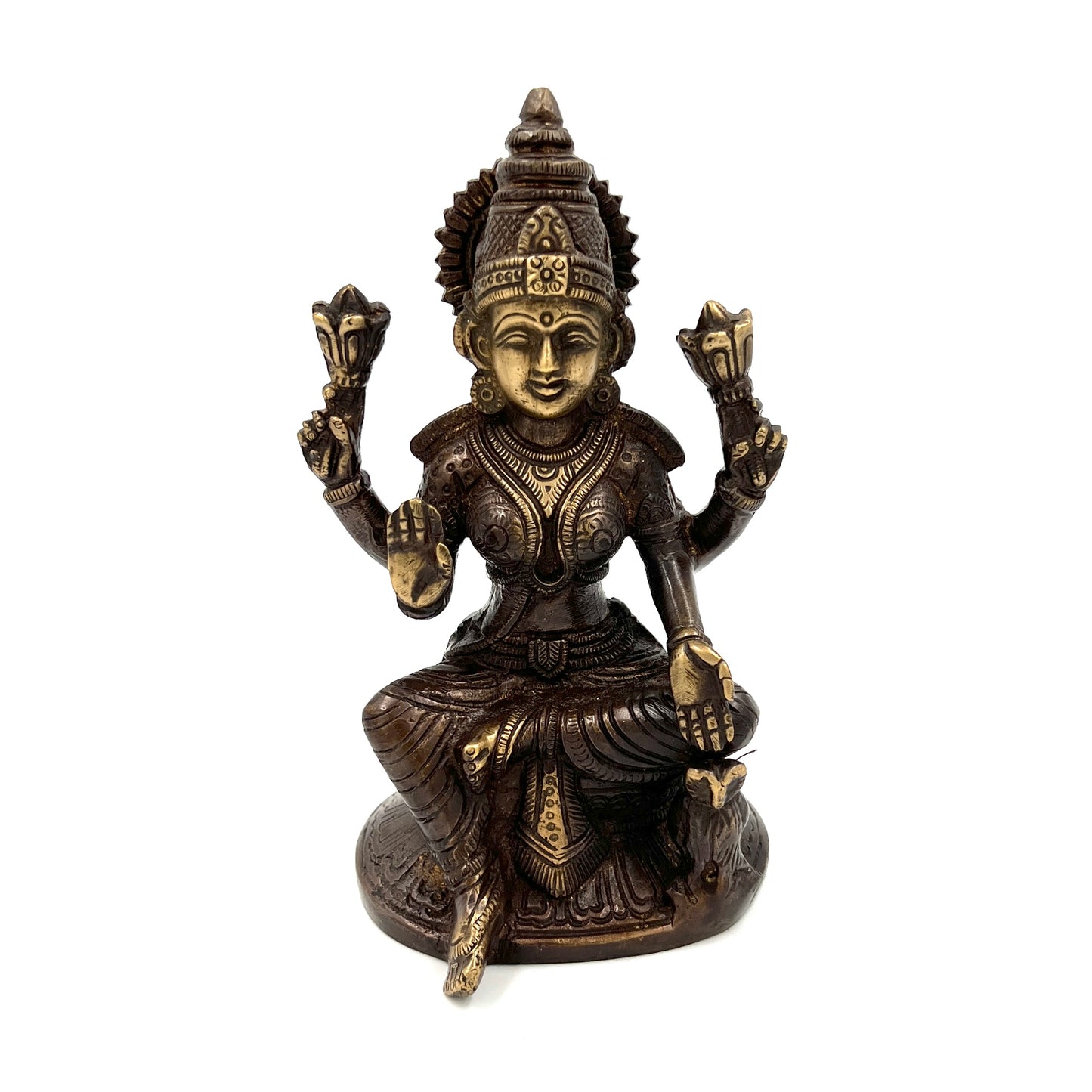 Hand Finished Brass Laxmi Statue