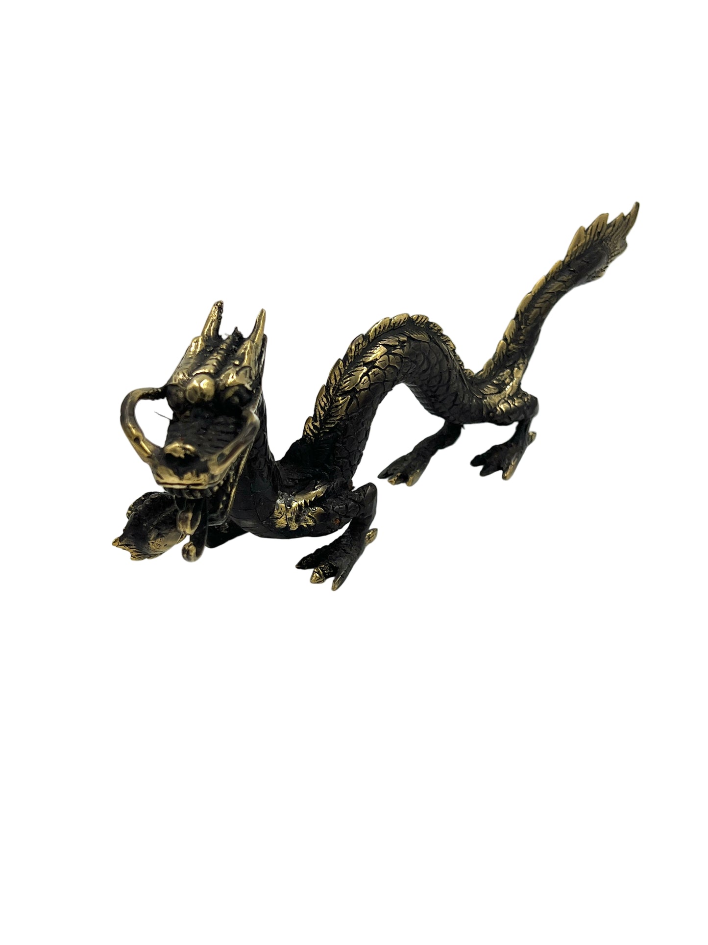 Bronze Dragon & Ball Statue