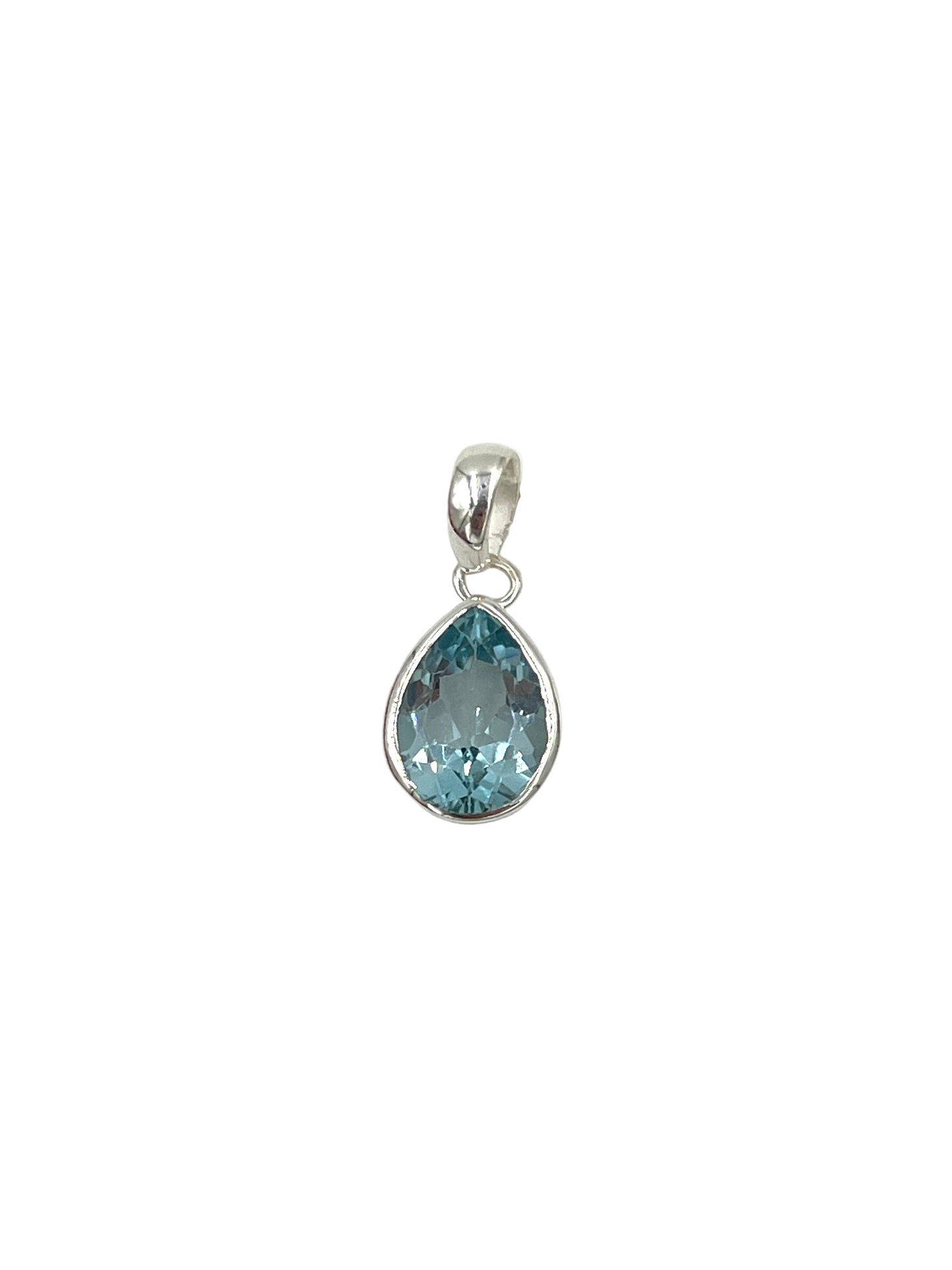 Teardrop Blue Topaz Pendants