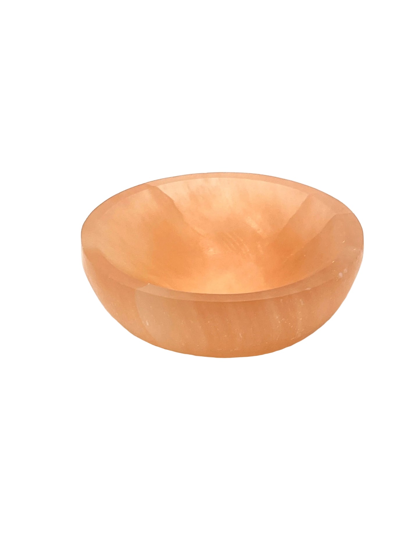 Peach Selenite Crystal Charging Cleaning Bowl