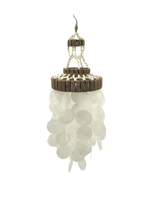 Round Capiz & Sea Shell Wind Chime