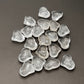 Clear Quartz Puffy Hearts
